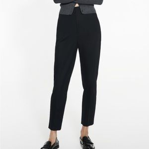 NWOT Zara High Waisted Straight Cut Pants - Navy